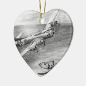 (B-17) Fliegende Festung Keramikornament (Links)