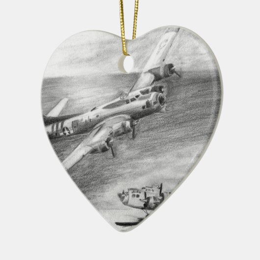 (B-17) Fliegende Festung Keramikornament (Links)