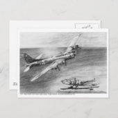 (B-17) Fliegende Festung Postkarte (Vorne/Hinten)