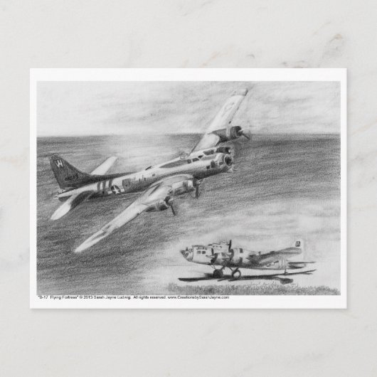 (B-17) Fliegende Festung Postkarte (Vorderseite)