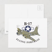 B-17 fliegende Festung Postkarte (Vorne/Hinten)