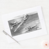 (B-17) Fliegende Festung Rechteckiger Aufkleber (Umschlag)