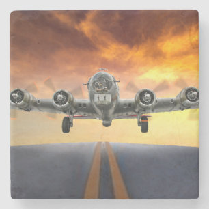 B-17 FLIEGENDE FESTUNG STARTET STEINUNTERSETZER