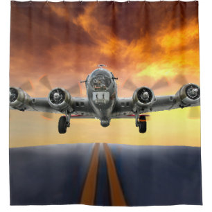 B-17 FLIEGENDE FORTSCHRITTE DUSCHVORHANG