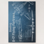 B-17-Flugzeug-Bauplan Puzzle (Vertikal)