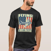 B-17 Flying Fortress Airplane USAF Aircraft Bomber T-Shirt (Vorderseite)
