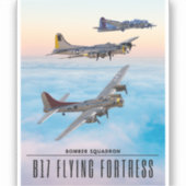 B-17 FLying FORTRESS BOMBER SQUADRON Aufkleber (Vorderseite)