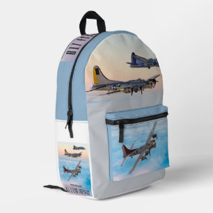 B-17 FLying FORTRESS BOMBER SQUADRON Bedruckter Rucksack