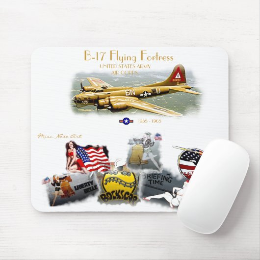 B-17 FLYING FORTRESS, Misc. Nose Art Mousepad (Mit Mouse)