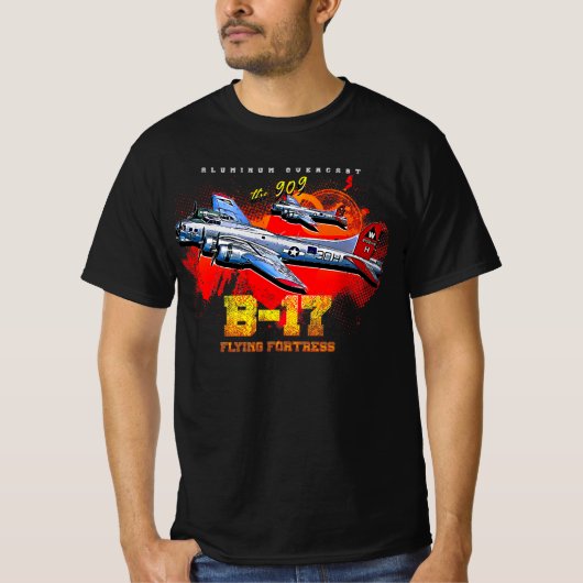 B-17 Flying Fortress Schwerer Luftwaffenbomber Air T-Shirt (Vorderseite)