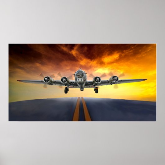 B-17 FLYING FORTRESS TAKEOFF POSTER (Vorne)