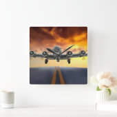 B-17 FLYING FORTRESS TAKEOFF QUADRATISCHE WANDUHR (Zuhause)