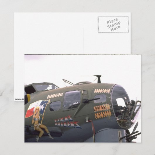 B-17 Nasenkunst Postkarte (Vorne/Hinten)