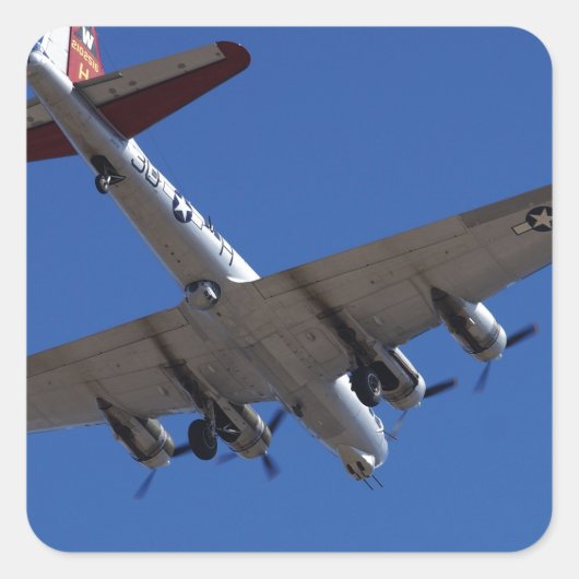 B-17 QUADRATISCHER AUFKLEBER (Vorderseite)