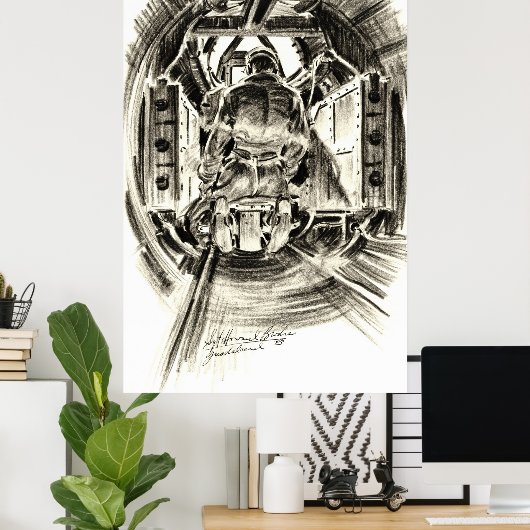 B-17 Schwanz Gunner 1943 Poster (Heimbüro)