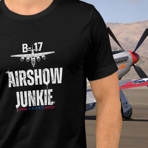 B-17 Vintage-Flugzeug Airshow-Junkie-Luftfahrt WWI Tri-Blend Shirt