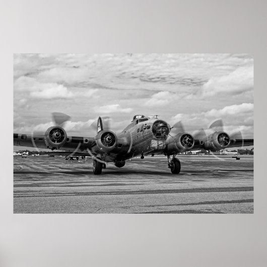 B-17 Vorbereitung auf einen Flug - Poster (Vorne)