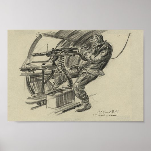 B-17 Waist Gunner Poster (Vorne)