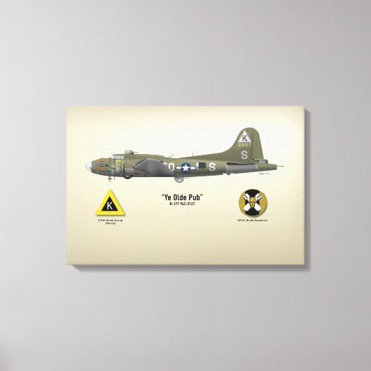 B-17 "Ye Olde Pub" Leinwanddruck (Vorderseite)