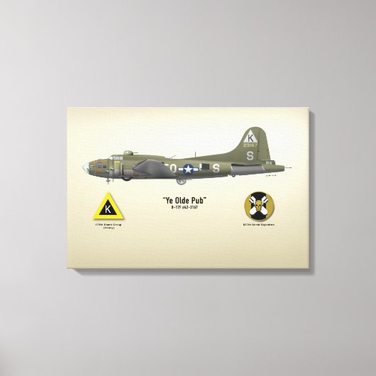 B-17 "Ye Olde Pub" Leinwanddruck (Vorderseite)
