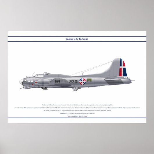 B-17G Dominikanische Republik 1 Poster (Vorne)
