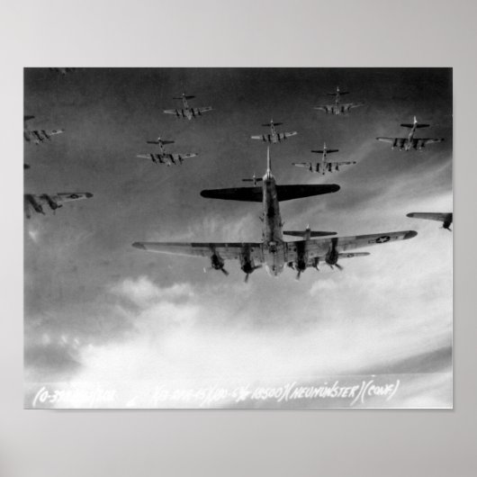 B-17s in Formation über Deutschland Poster (Vorne)