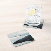 B-1 Bomber- und Kriegskämpfe Rechteckiger Pappuntersetzer (Vor Ort)