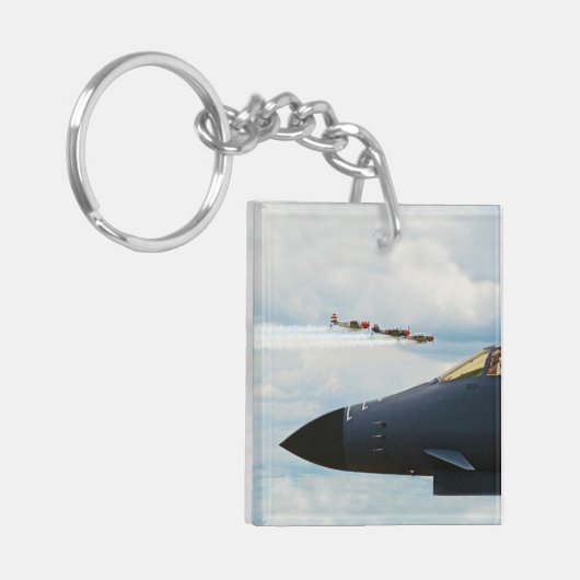 B-1 Bomber- und Kriegskämpfe Schlüsselanhänger (Vorderseite links)