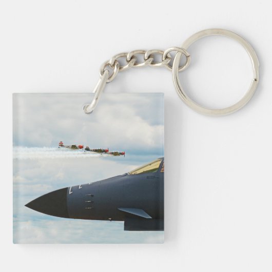 B-1 Bomber- und Kriegskämpfe Schlüsselanhänger (Rückseite)