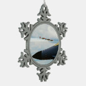 B-1 Bomber- und Kriegskämpfe Schneeflocken Zinn-Ornament (Links)