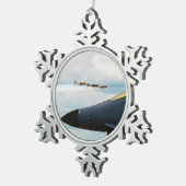 B-1 Bomber- und Kriegskämpfe Schneeflocken Zinn-Ornament (Rechts)
