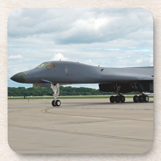 B-1B Lancer Bomber am Boden Getränkeuntersetzer (Vorderseite)
