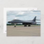 B-1B Lancer Bomber am Boden Postkarte (Vorne/Hinten)