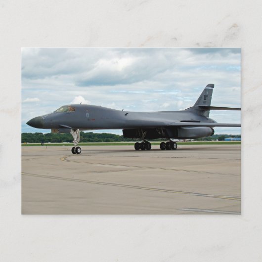 B-1B Lancer Bomber am Boden Postkarte (Vorderseite)