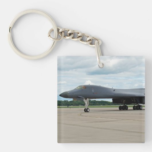 B-1B Lancer Bomber am Boden Schlüsselanhänger (Vorderseite)