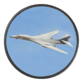 B-1B Lancer Bomber Wings Swept Eishockey Puck (Vorderseite)