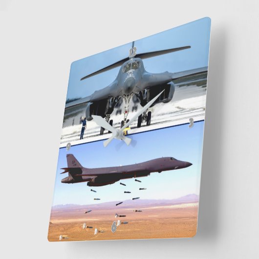 B-1B LANCER QUADRATISCHE WANDUHR (Winkel)