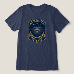B-1B Lancer Veteranen Militärbomber Flugzeug Tri-Blend Shirt