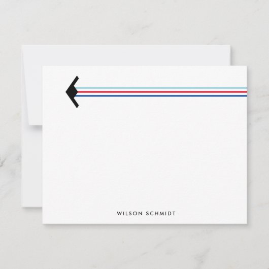 B-21 Bomber mit Striptrail-Geschirr Mitteilungskarte (Vorderseite)