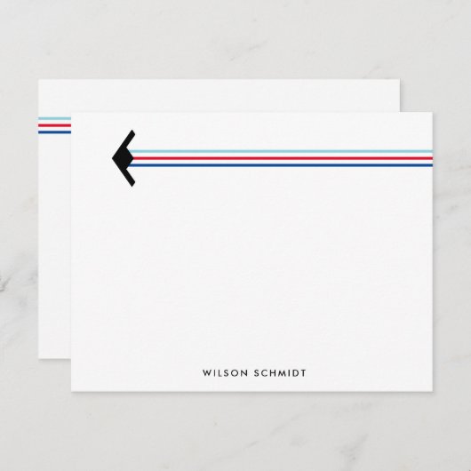 B-21 Bomber mit Striptrail-Geschirr Mitteilungskarte (Vorne/Hinten)