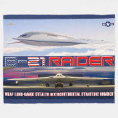 B-21 RAIDER FLEECEDECKE (Vorderseite (Horizontal))