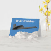 B-21 Raider Stealth Bomber Karte (Gelbe Blume)