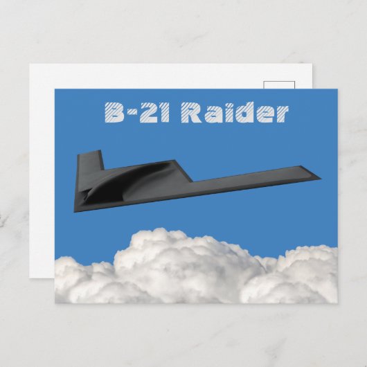 B-21 Raider Stealth Bomber Postkarte (Vorne/Hinten)