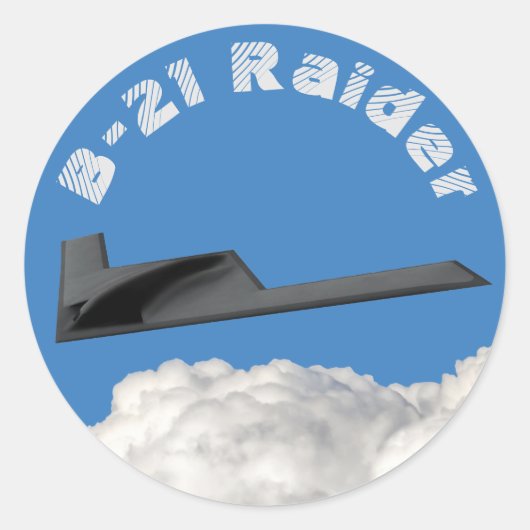B-21 Raider Stealth Bomber Runder Aufkleber (Vorderseite)