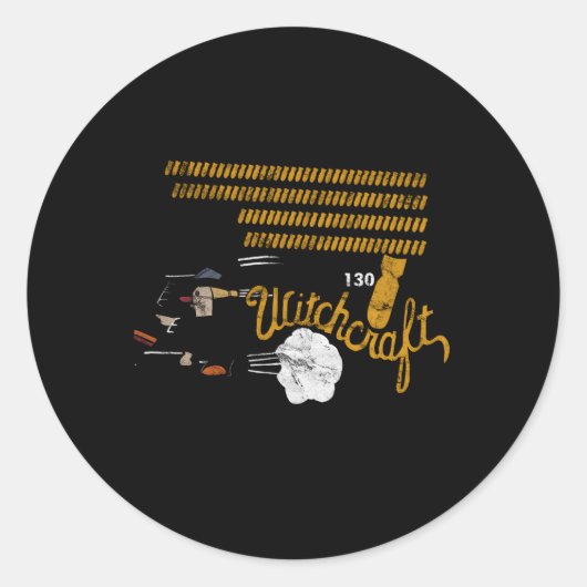 B-24 Befreier Witchcraft WW2 Bombernase Runder Aufkleber (Vorderseite)