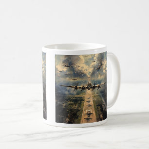 B-24 Bomber auf Mission Painting Kaffeetasse