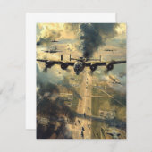 B-24 Bomber auf Mission Painting Mitteilungskarte (Vorne/Hinten)