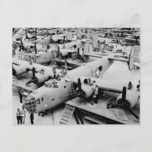 B-24-Bomber-Montagelinie, 1943 Postkarte