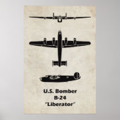B-24 Liberator-Flugzeug-Poster für Luftfahrt-Dekor Poster (Vorne)