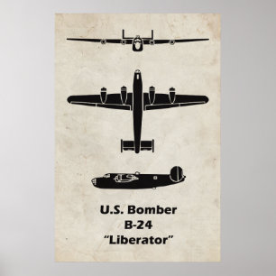 B-24 Liberator-Flugzeug-Poster für Luftfahrt-Dekor Poster
